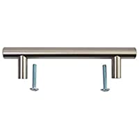 Tirador de barra en T de acero inoxidable de 128 mm para cocina- taza de cocina- armario y puerta- 168 mm de longitud (1…